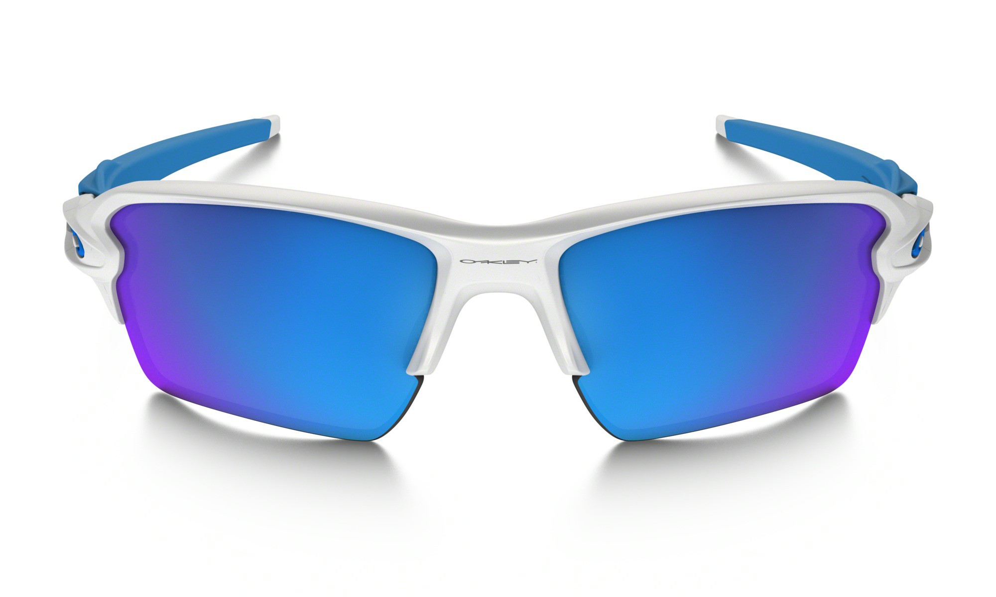 gafas-running-oakley-flak-20-xl-matte-white-sapphire-iridium - Vision Soto